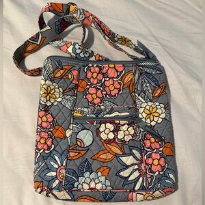 Vera Bradley Multicolor Floral Crossbody Bag & Matching Grey Wallet